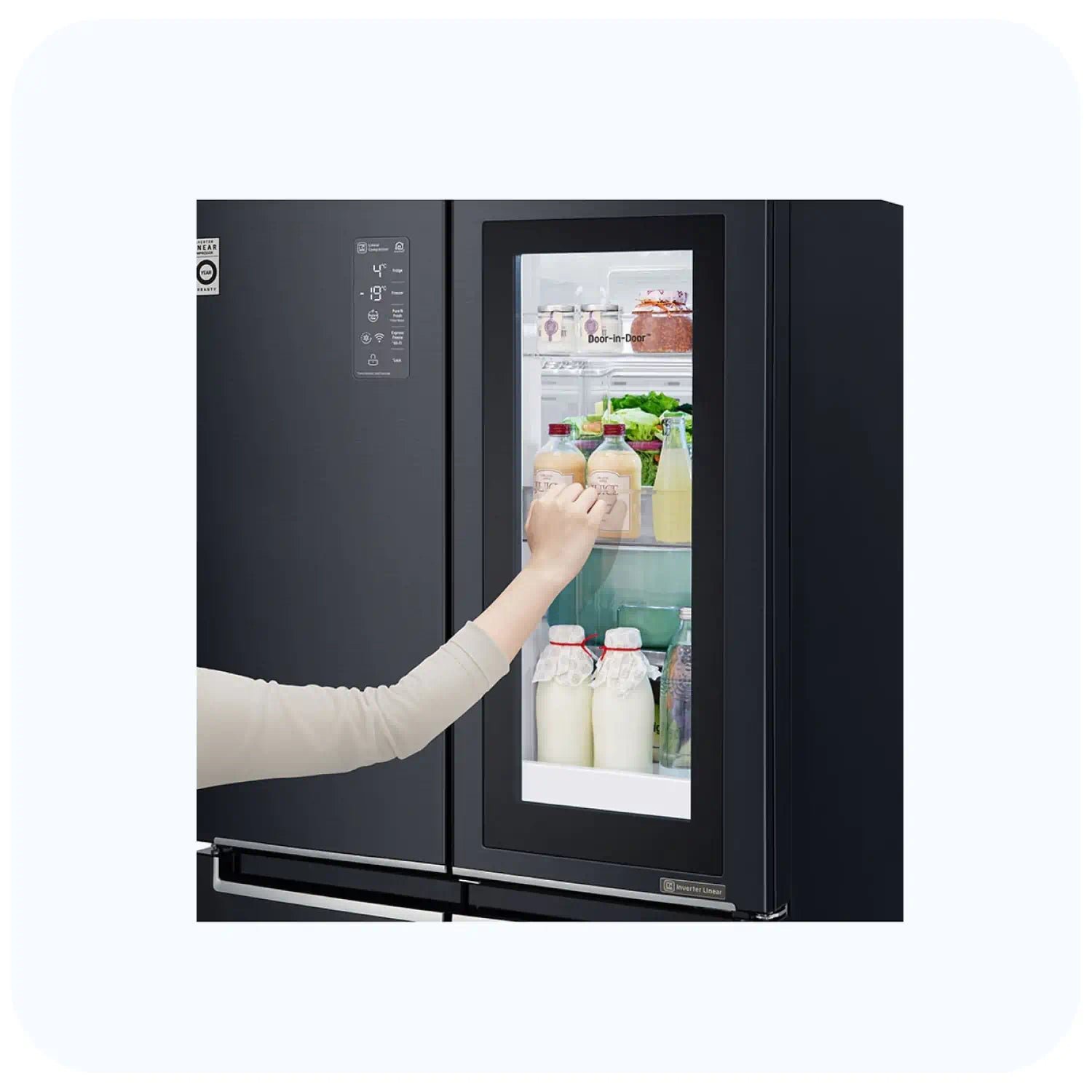 GR-Q29FTQKL_3 LG GR-Q29FTQKL SIDE BY SIDE 595L FRENCH DOOR 4 DOORS BLACK REFRIGERATOR