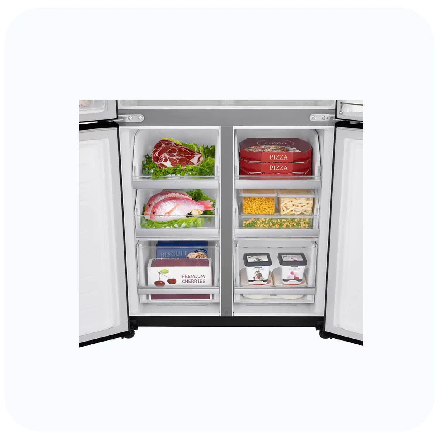 GR-Q29FTQKL_4 LG GR-Q29FTQKL SIDE BY SIDE 595L FRENCH DOOR 4 DOORS BLACK REFRIGERATOR