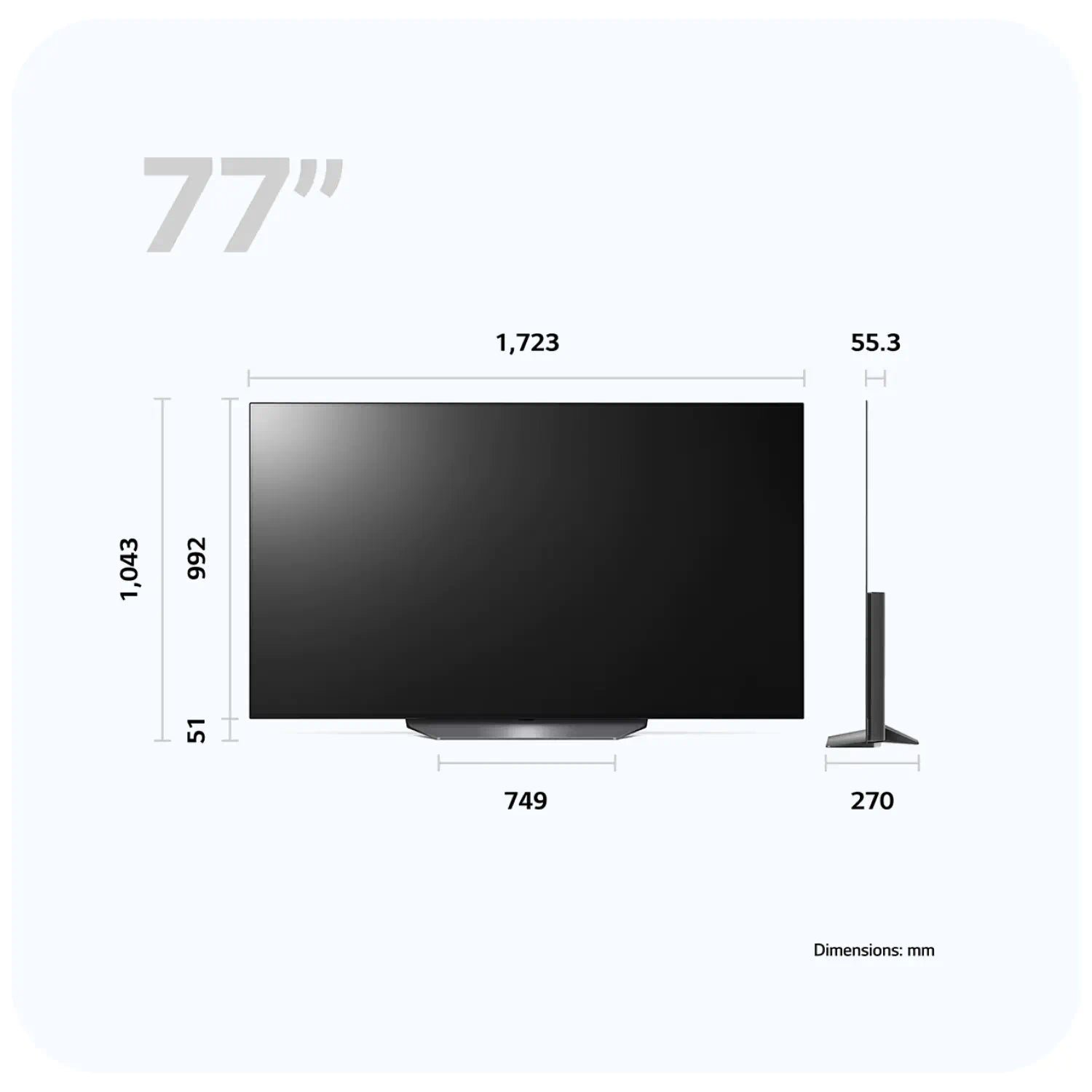 LG OLED TV OLED77B36LA 4K Smart