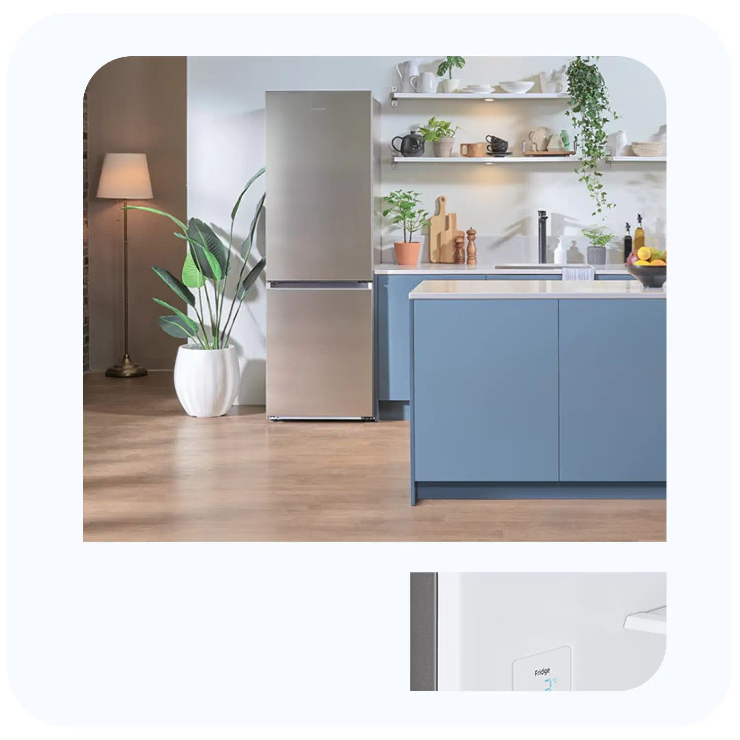 SAMSUNG RB34T600FS 355L SILVER COMBINED REFRIGERATOR