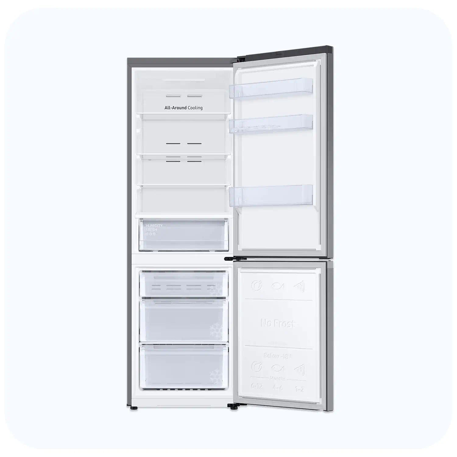 SAMSUNG RB34T600FS 355L SILVER COMBINED REFRIGERATOR