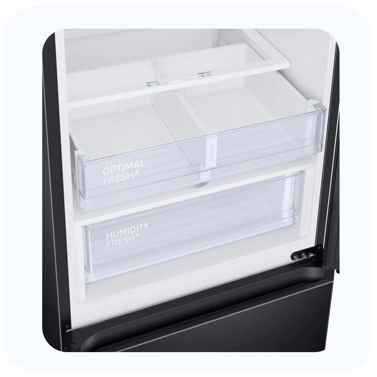 SAMSUNG RB34T673EBN COMBINED REFRIGERATOR 340L NET WITH BLACK DISPLAY