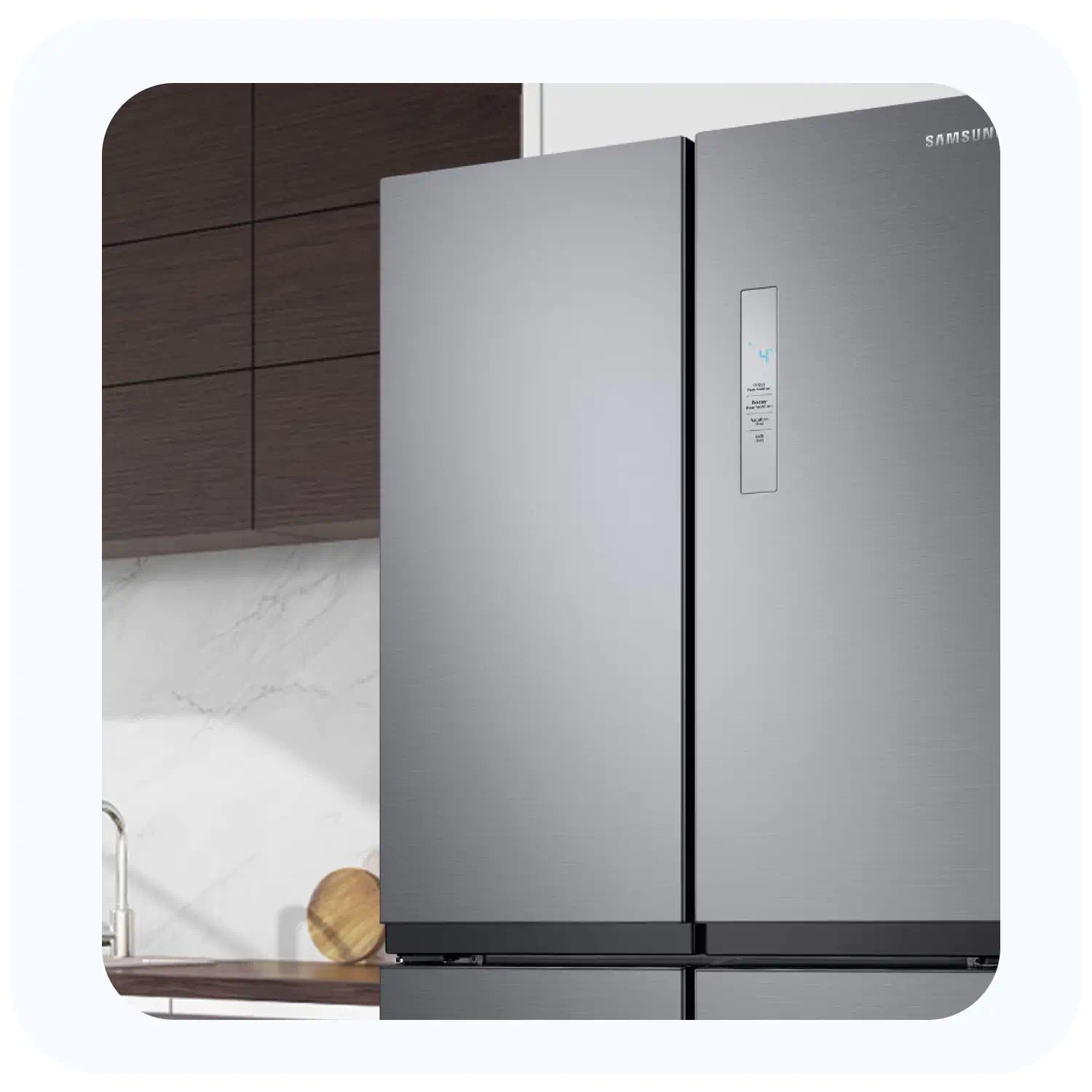 SIDE BY SIDE 4 DOORS 468L NET STAINLESS STEEL SAMSUNG RF48A4000M9 Refrigerator