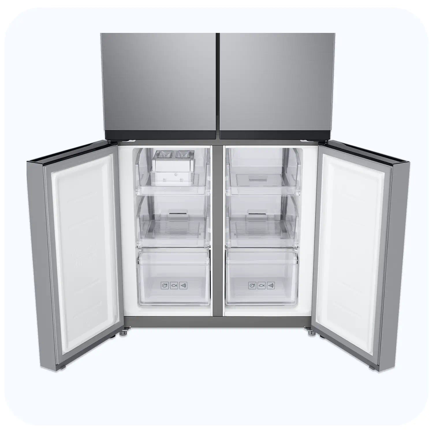 SIDE BY SIDE 4 DOORS 468L NET STAINLESS STEEL SAMSUNG RF48A4000M9 Refrigerator