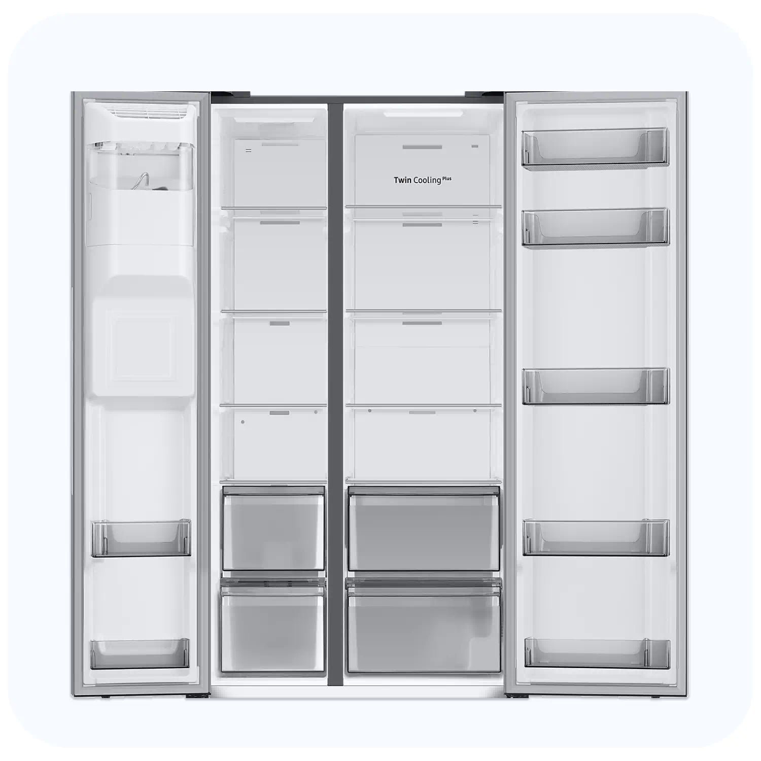 Samsung Side by Side Refrigerator - 609L Net – RS68A8820SL