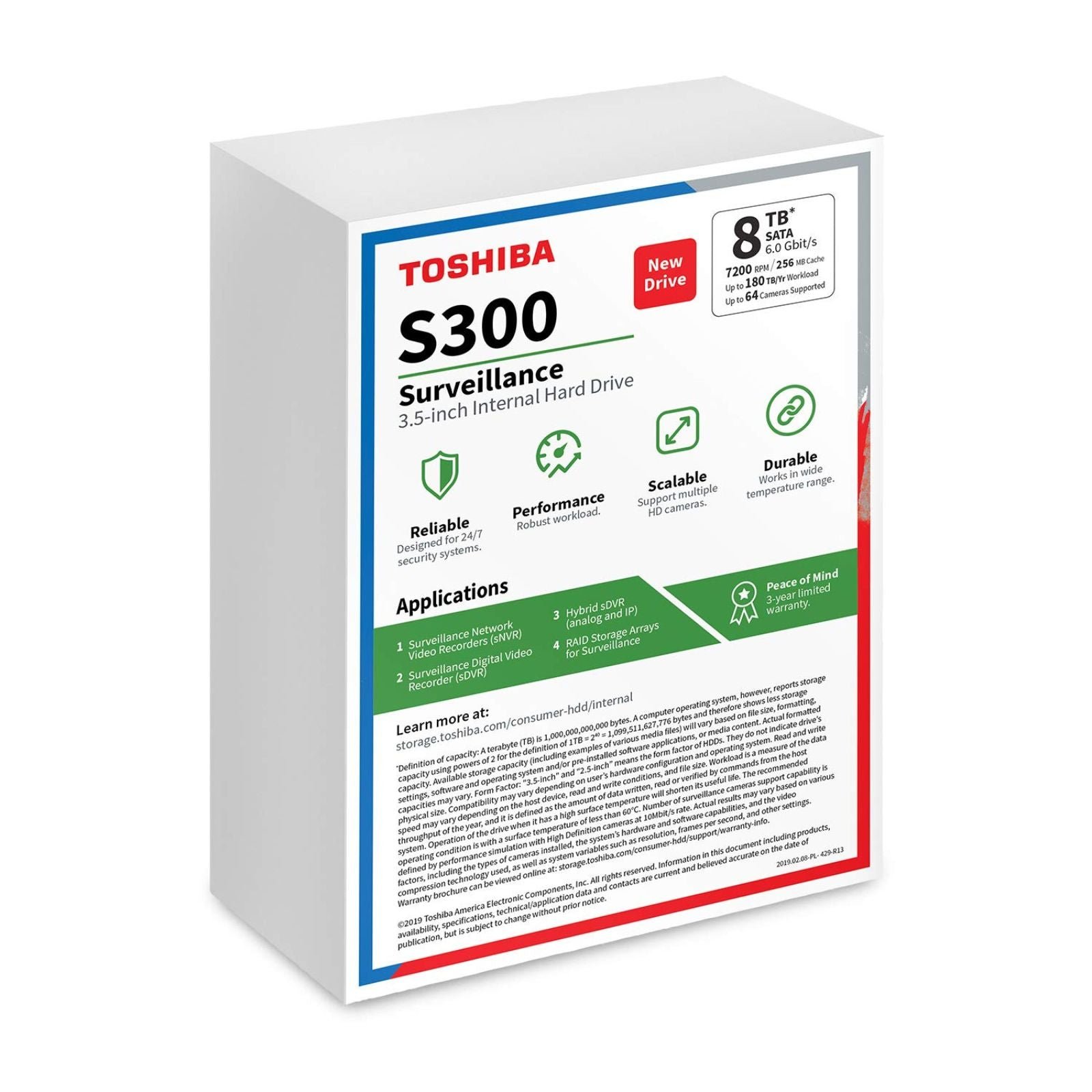 Toshiba -HDD -Internal -S300- 8TB