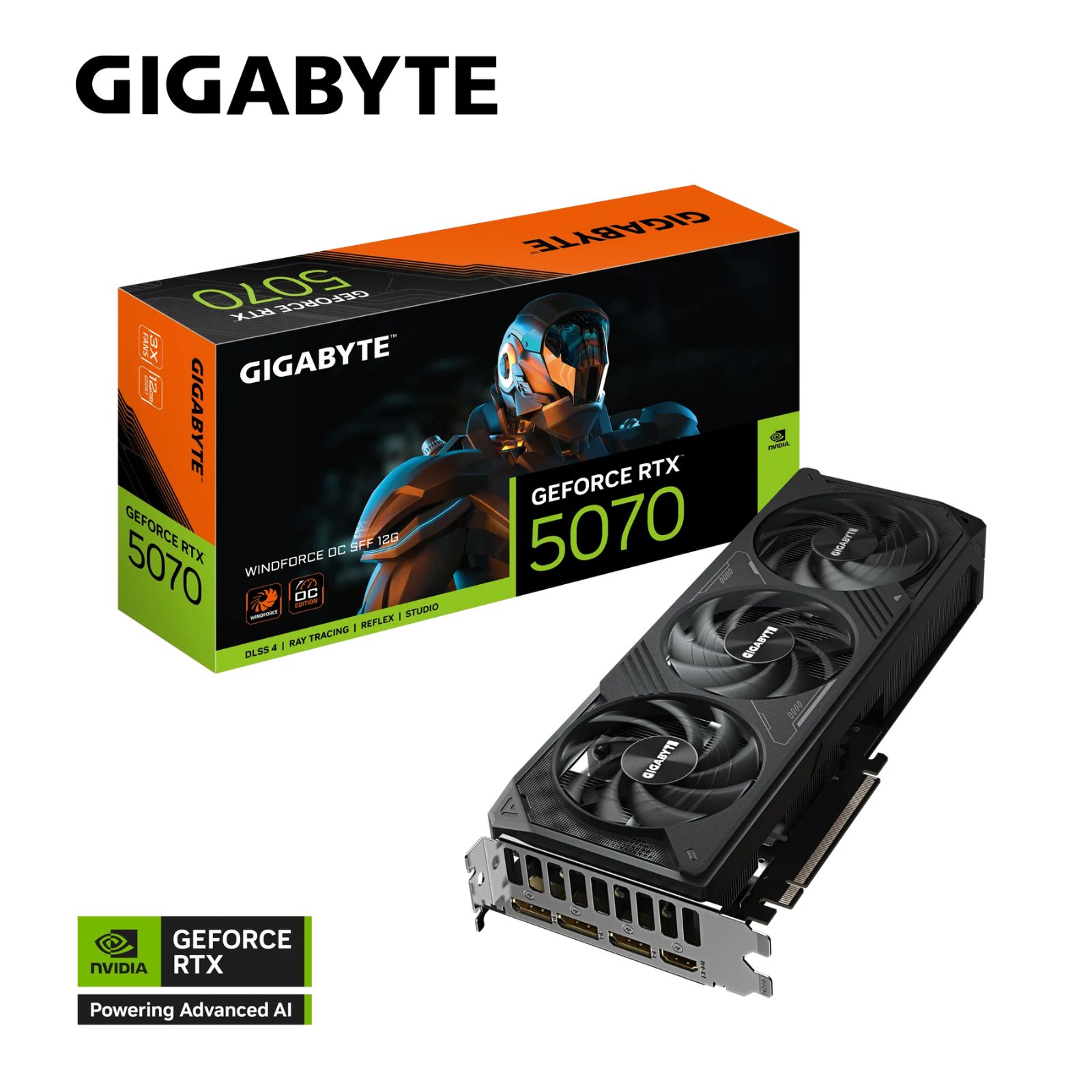 Gigabyte Carte Graphique GeForce RTX 5070 WINDFORCE 12GB OC