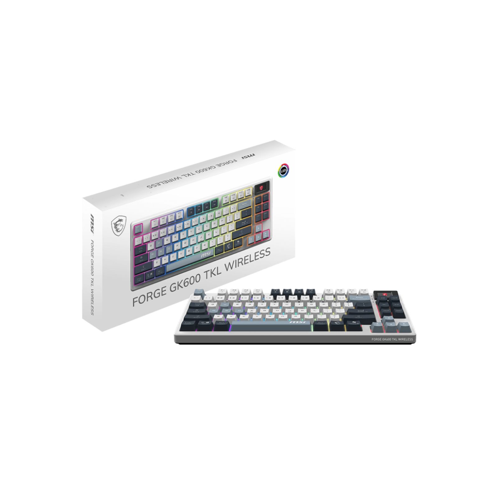 MSI Forge GK600 TKL - Blanc Sky Fr