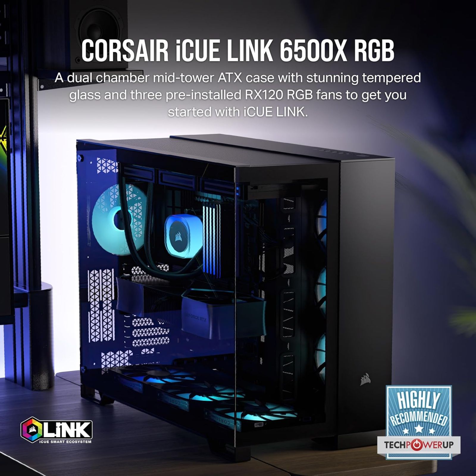 Corsair iCUE LINK 6500X RGB Mid-Tower, Black