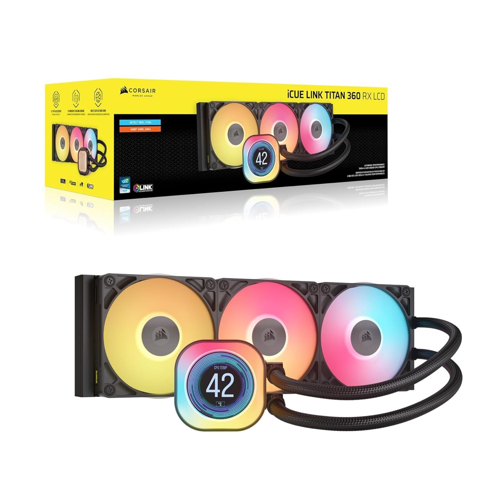 CORSAIR iCUE Link Titan 360 RX LCD - 360mm