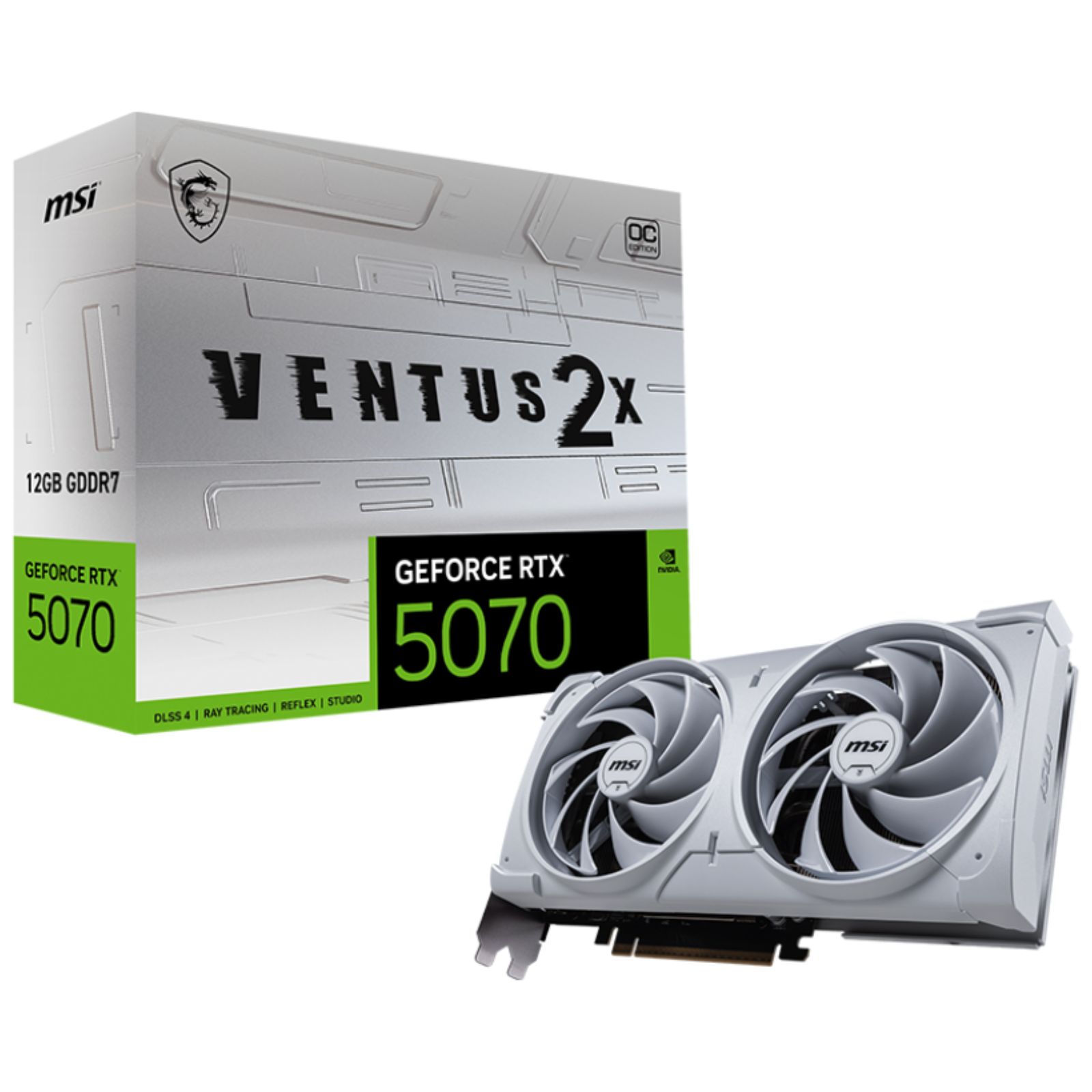 MSI GeForce RTX 5070 12G VENTUS 2X OC WHITE