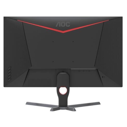 AOC 27G11E 180Hz Ecran gamer vue de dos avec une ligne rouge