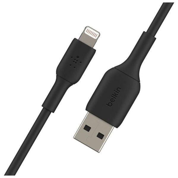 Câble USB-A vers Lightning MFI (noir) - 1 m prix maroc- Smartmarket.ma