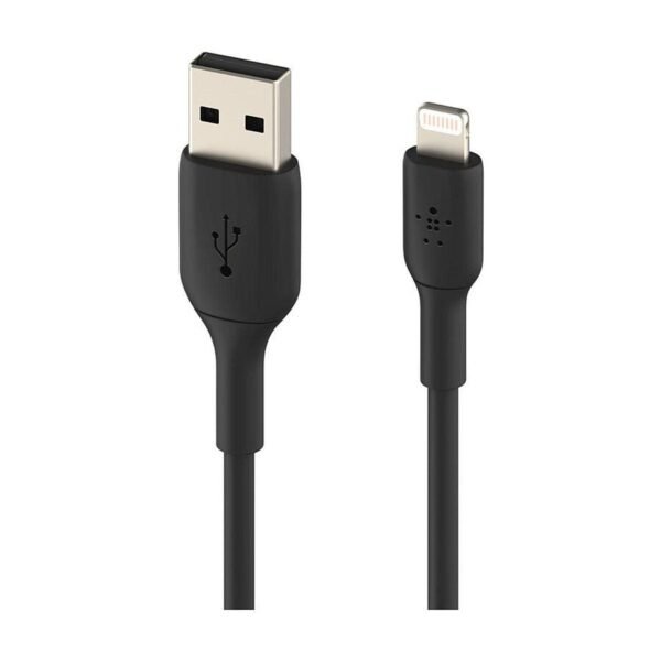 Câble USB-A vers Lightning MFI (noir) - 1 m prix maroc- Smartmarket.ma