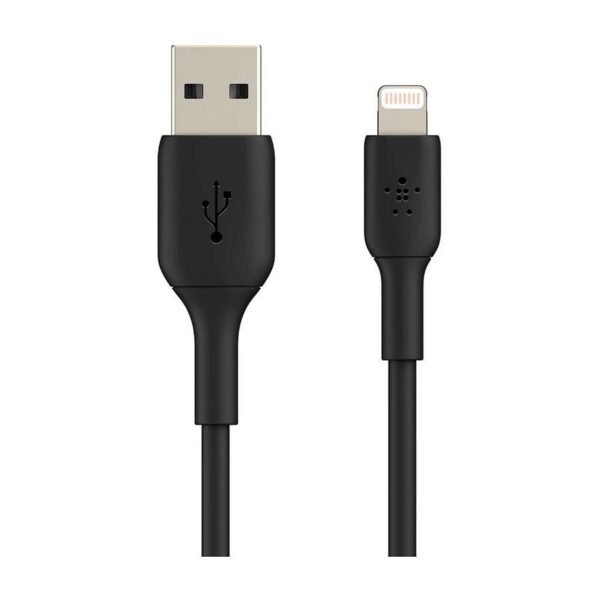 Câble USB-A vers Lightning MFI (noir) - 1 m prix maroc- Smartmarket.ma