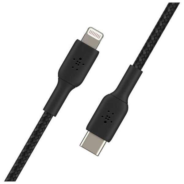 MN0005711642_1 Câble à gaine tressée USB-C vers Lightning MFI (noir) - 1 m prix maroc- Smartmarket.ma