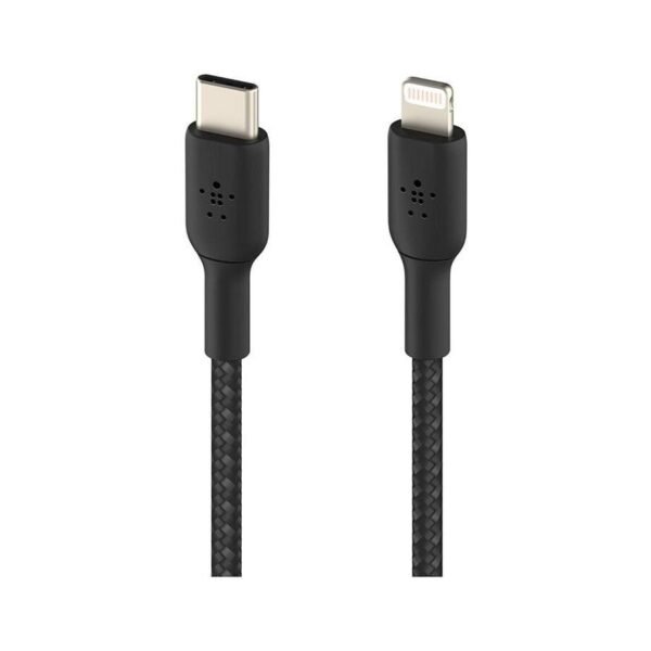 MN0005711643_1 Câble à gaine tressée USB-C vers Lightning MFI (noir) - 1 m prix maroc- Smartmarket.ma