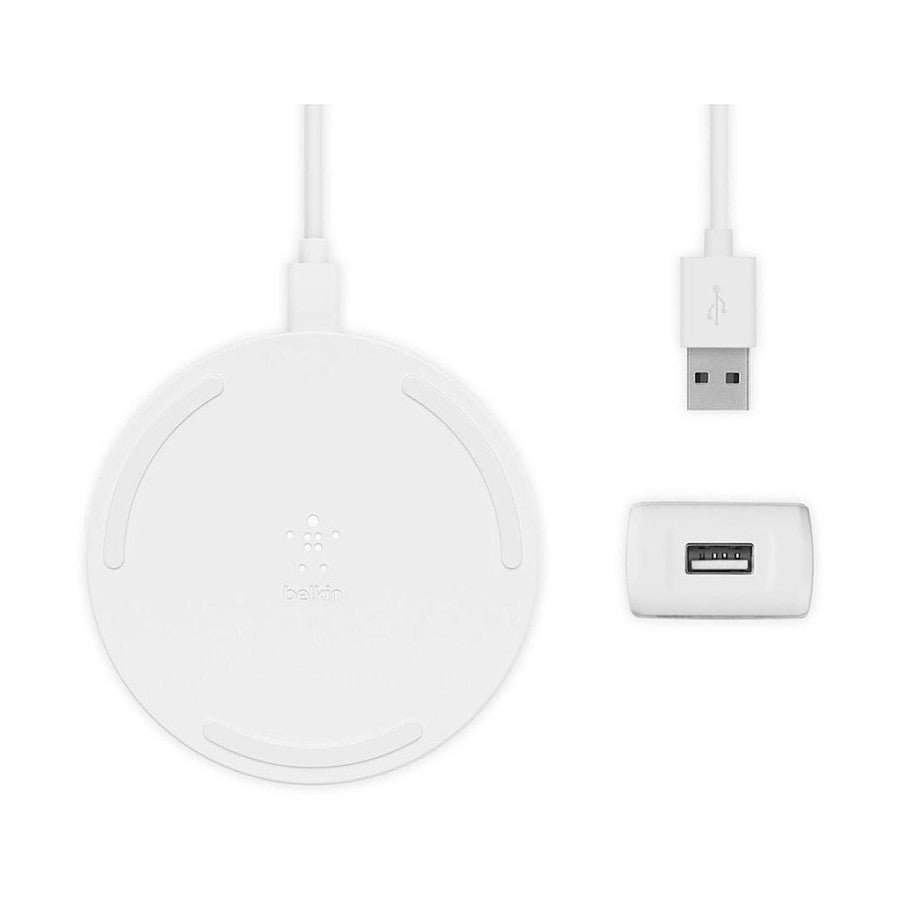 Belkin chargeur à induction (blanc) - USB A - 10W (avec adaptateur secteur Quick Charge 3.0) prix maroc- Smartmarket.ma