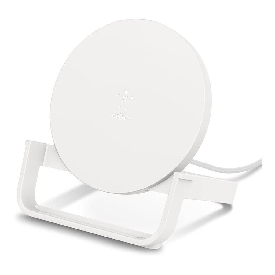 Belkin chargeur à induction Stand (blanc) - USB A - 10W (avec adaptateur secteur Quick Charge 3.0) prix maroc- Smartmarket.ma