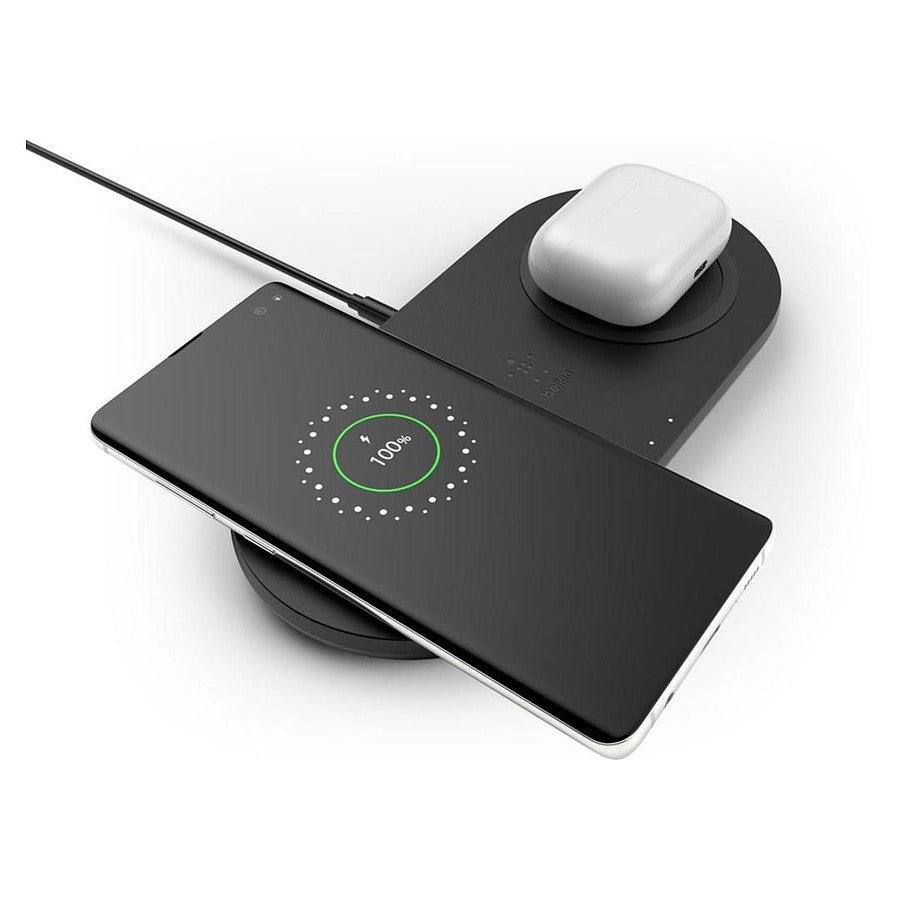 Belkin double station de charge à induction (noir) - 10W (avec adaptateur secteur) prix maroc- Smartmarket.ma