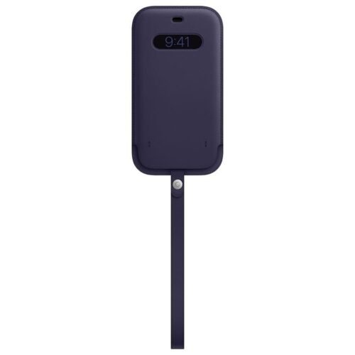 Apple Housse en cuir avec MagSafe pour iPhone 12 Pro Max - Violet profond prix maroc- Smartmarket.ma
