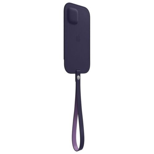 Apple Housse en cuir avec MagSafe pour iPhone 12 Pro Max - Violet profond prix maroc- Smartmarket.ma