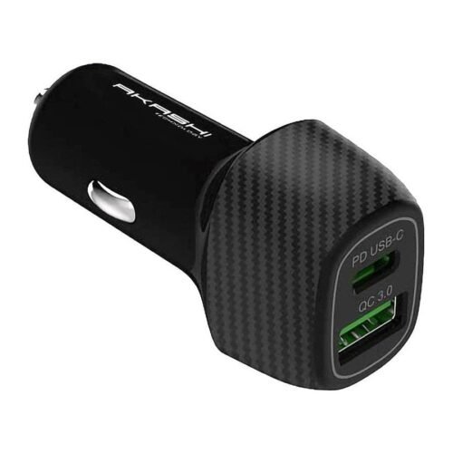 MN0005861877_1 Akashi Turbo Chargeur Allume Cigare USB-C 18W + USB-A Quick Charge 3.0 prix maroc- Smartmarket.ma