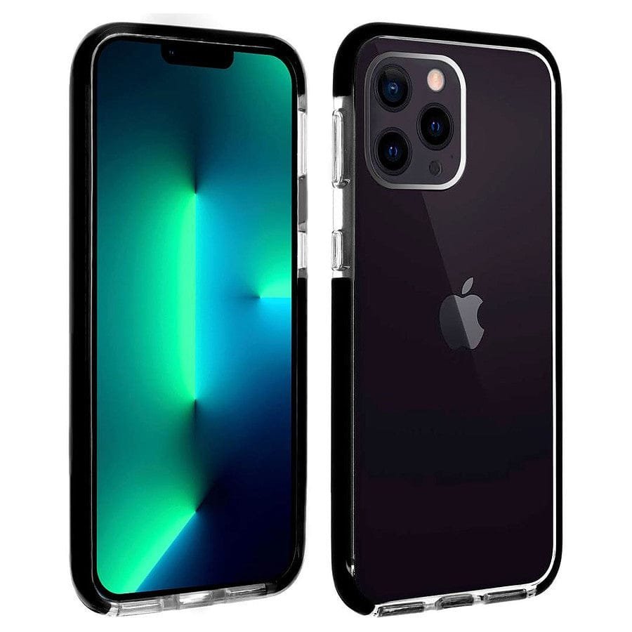 Akashi Coque Ultra Renforcée (transparent) avec bordures noires - Apple iPhone 13 Pro prix maroc- Smartmarket.ma