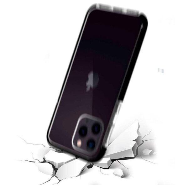 Akashi Coque Ultra Renforcée (transparent) avec bordures noires - Apple iPhone 13 Pro prix maroc- Smartmarket.ma