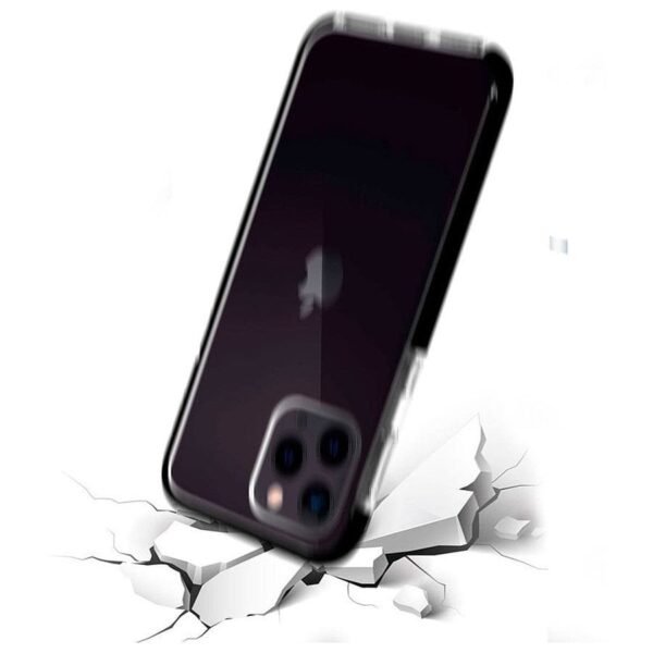 Akashi Coque Ultra Renforcée (transparent) avec bordures noires - Apple iPhone 13 Pro Max prix maroc- Smartmarket.ma