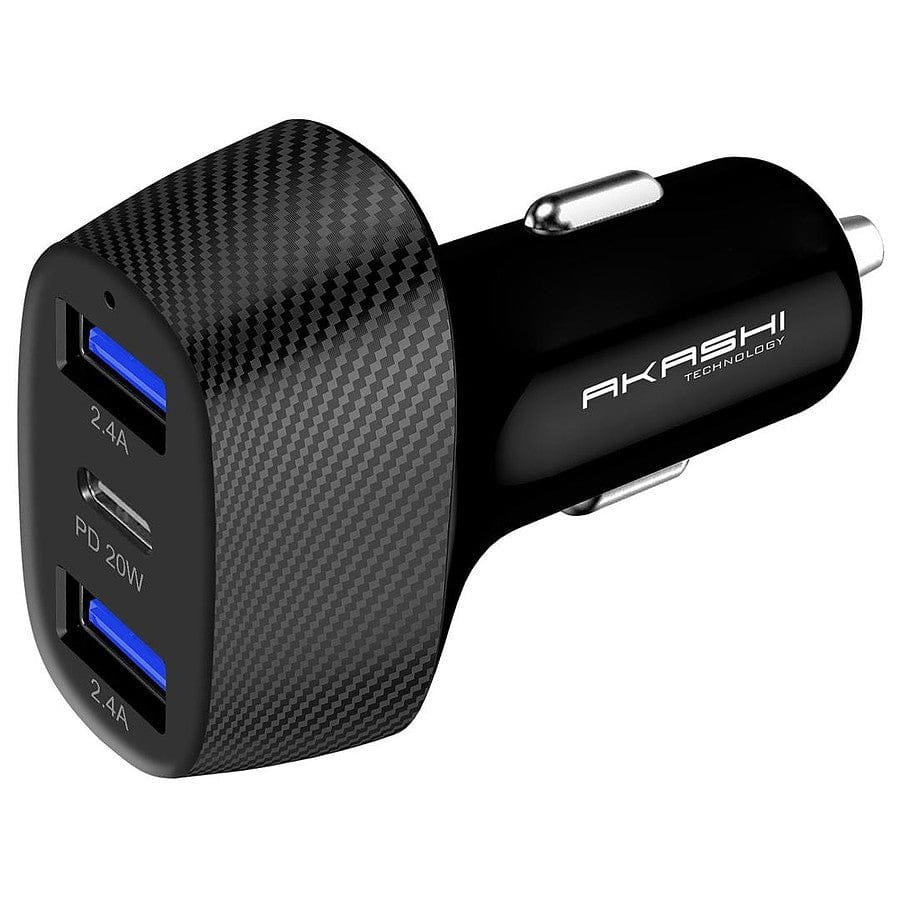 Akashi Turbo Chargeur Allume Cigare USB-C 37W + 2x USB-A prix maroc- Smartmarket.ma