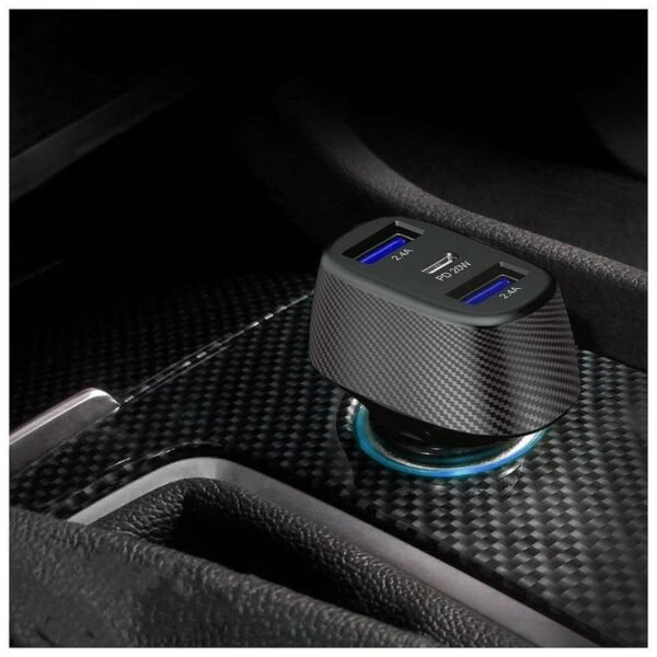 Akashi Turbo Chargeur Allume Cigare USB-C 37W + 2x USB-A prix maroc- Smartmarket.ma