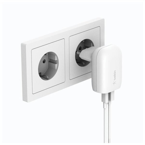 Belkin Chargeur Secteur double USB-C 25 W + USB-A 12W prix maroc- Smartmarket.ma
