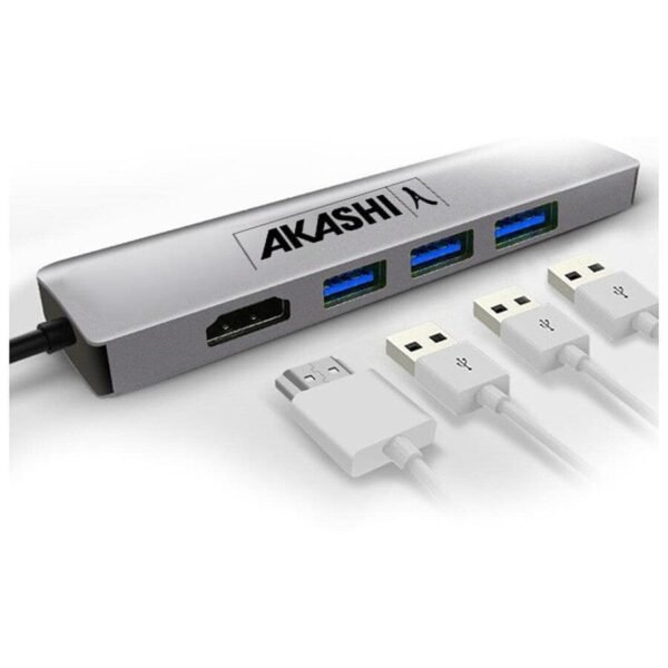 Akashi HUB 5 EN 1 - USB TYPE-C prix maroc- Smartmarket.ma