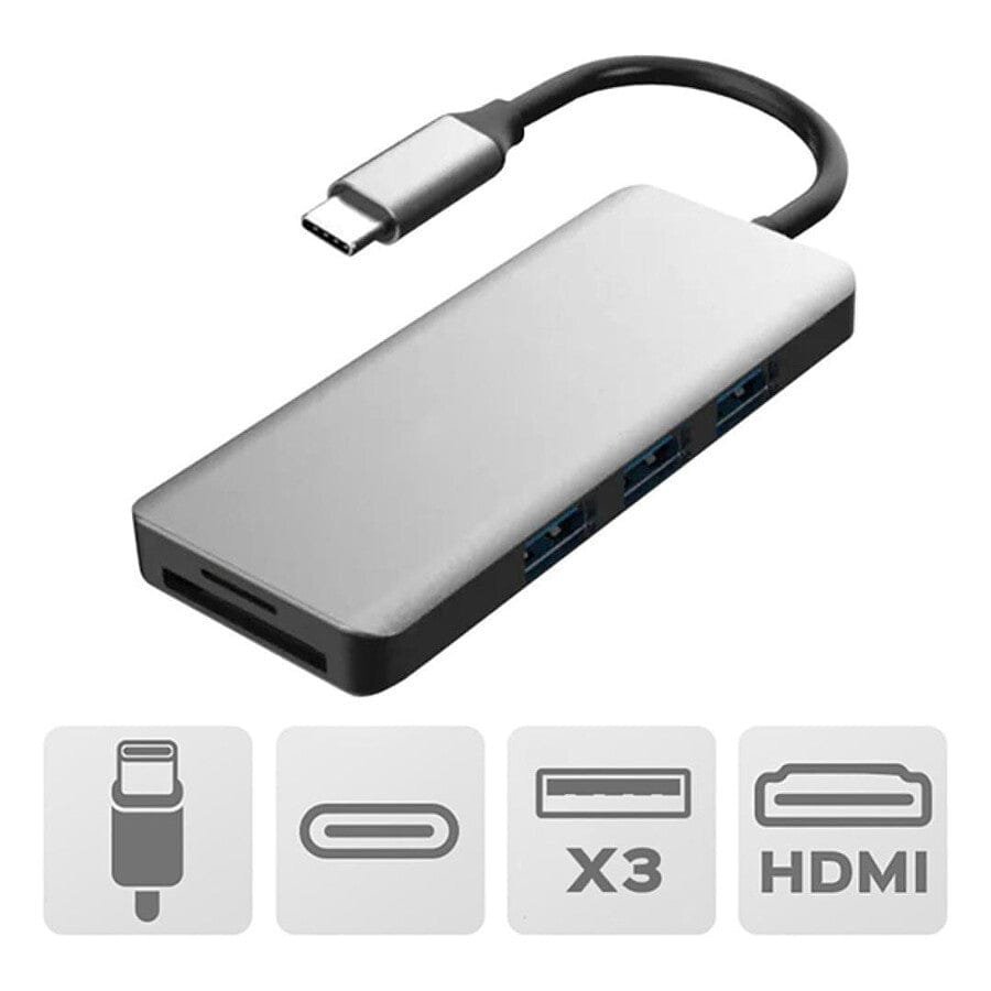 Akashi Hub USB Type-C 7-en-1 prix maroc- Smartmarket.ma