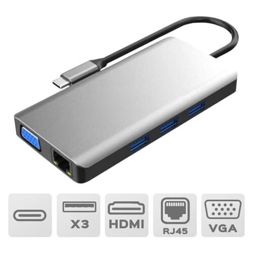Akashi Hub USB Type-C 9-en-1 prix maroc- Smartmarket.ma