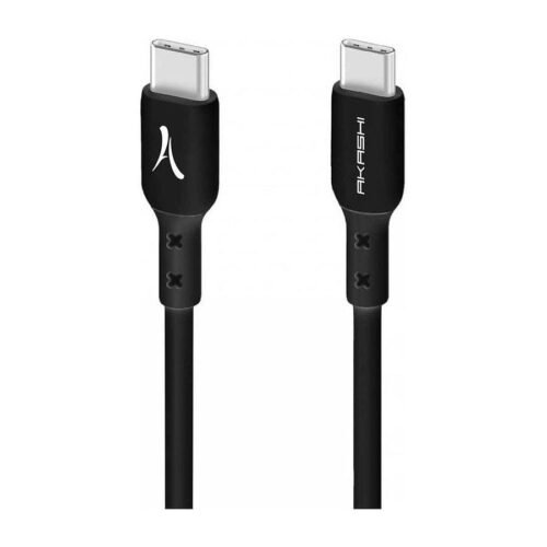 Akashi Câble renforcé USB-C vers USB-C Noir prix maroc- Smartmarket.ma