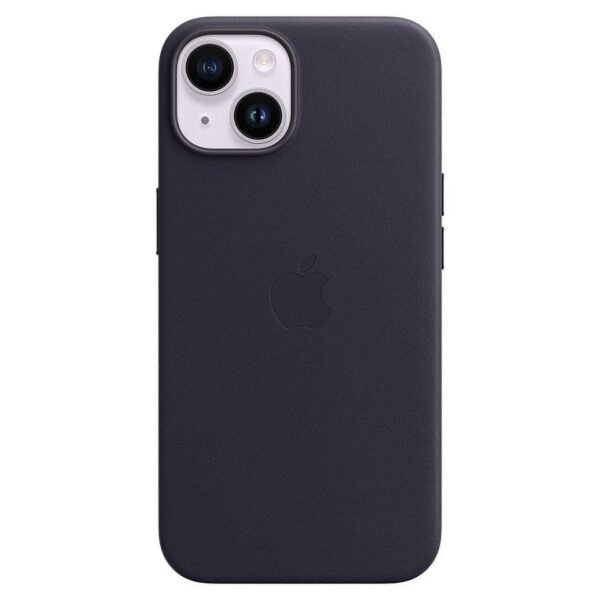 MN0005978735 Apple Coque en cuir avec MagSafe pour iPhone 14 - Encre violette prix maroc- Smartmarket.ma