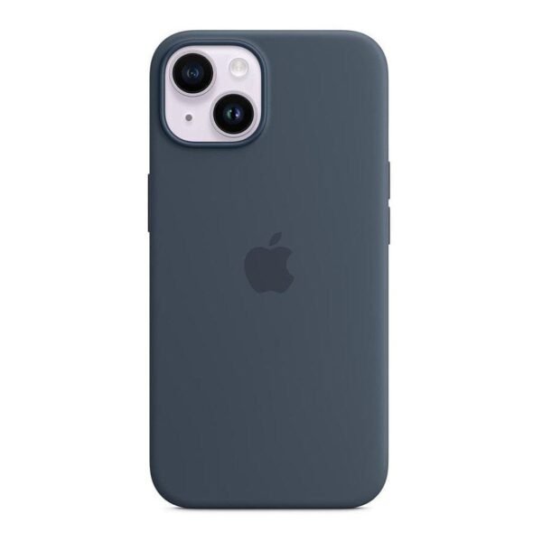 Apple Coque en silicone avec MagSafe pour iPhone 14 - Bleu orage prix maroc- Smartmarket.ma