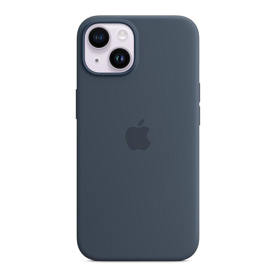 MN0005978878 Apple Coque en silicone avec MagSafe pour iPhone 14 - Bleu orage prix maroc- Smartmarket.ma
