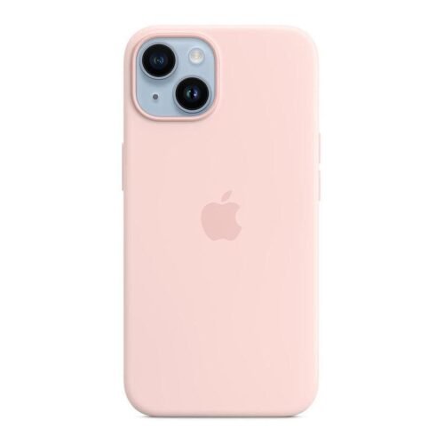 MN0005978894 Apple Coque en silicone avec MagSafe pour iPhone 14 - Rose craie prix maroc- Smartmarket.ma