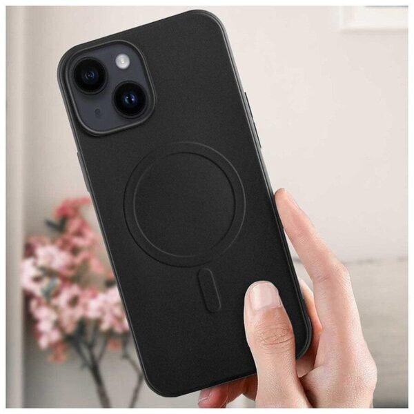 Akashi Coque de protection MagSafe en silicone noir- Apple iPhone 14 Plus prix maroc- Smartmarket.ma