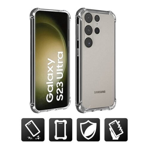 Akashi Coque TPU Angles Renforcés (transparent) - Samsung Galaxy S23 Ultra prix maroc- Smartmarket.ma