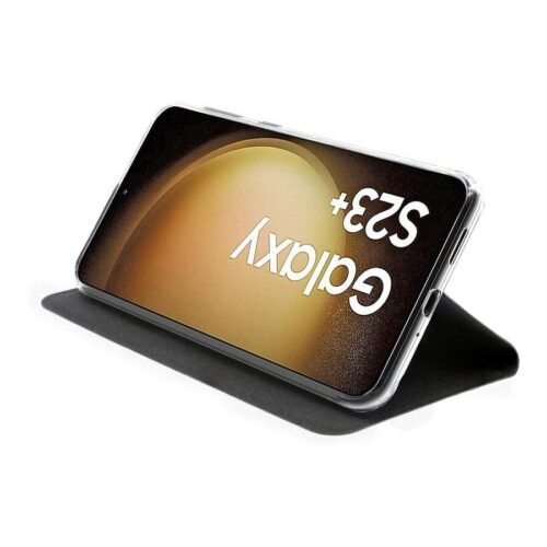Akashi Etui Folio (noir) - Samsung Galaxy S23 Plus prix maroc- Smartmarket.ma