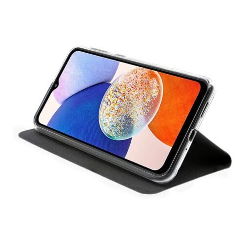 Akashi Etui Folio (noir) - Samsung Galaxy A14 prix maroc- Smartmarket.ma