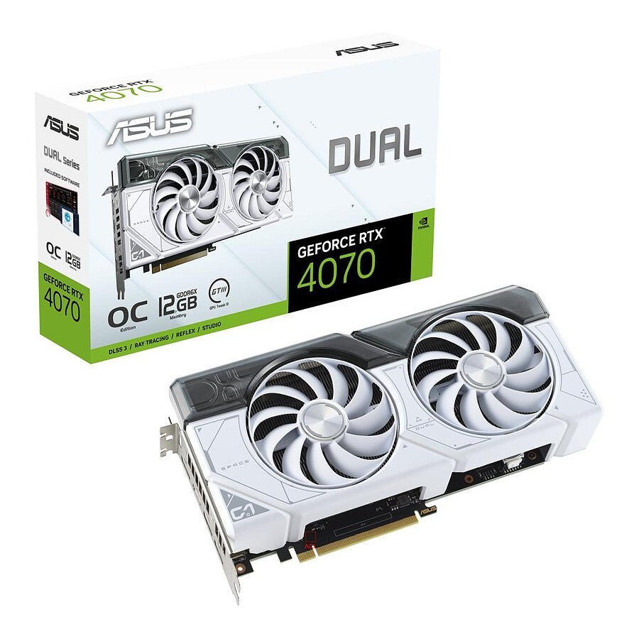 Asus GeForce RTX 4070 White DUAL OC prix maroc- Smartmarket.ma