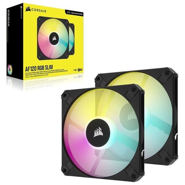 Corsair AF120 RGB Slim Dual Pack - Noir prix maroc- Smartmarket.ma