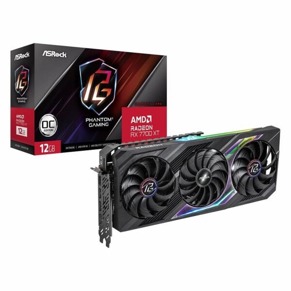 MN0006062103 ASRock Radeon RX 7700 XT Phantom Gaming 12GB OC prix maroc- Smartmarket.ma