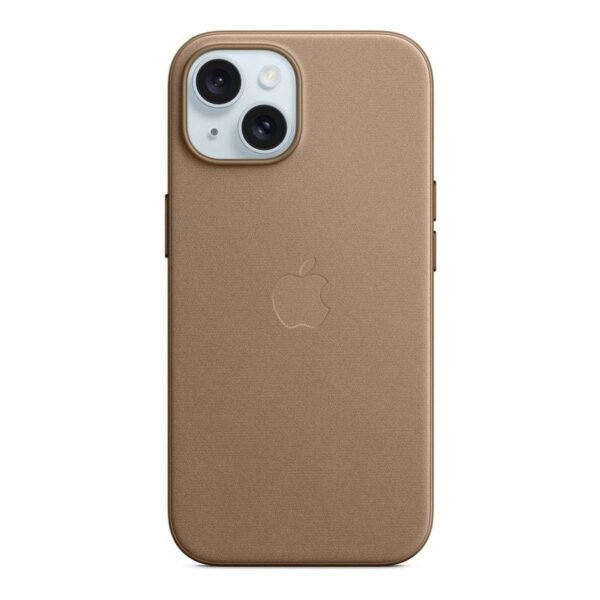 Apple Coque en tissage fin avec MagSafe pour iPhone 15 - Taupe prix maroc- Smartmarket.ma