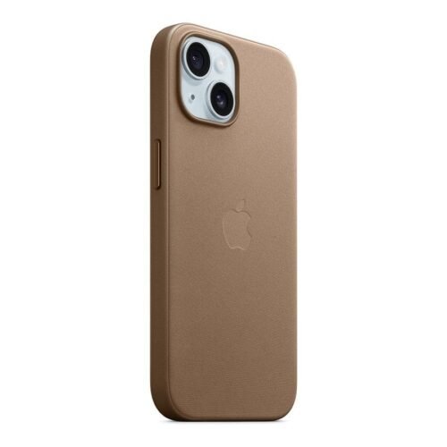 Apple Coque en tissage fin avec MagSafe pour iPhone 15 - Taupe prix maroc- Smartmarket.ma